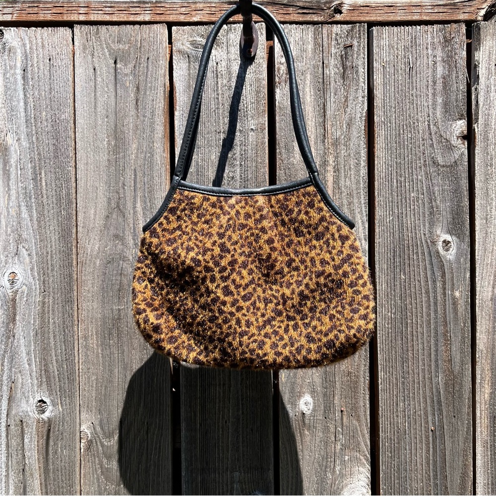 Maxx New York leopard print faux fur small handbag purse - Picture 9 of 10